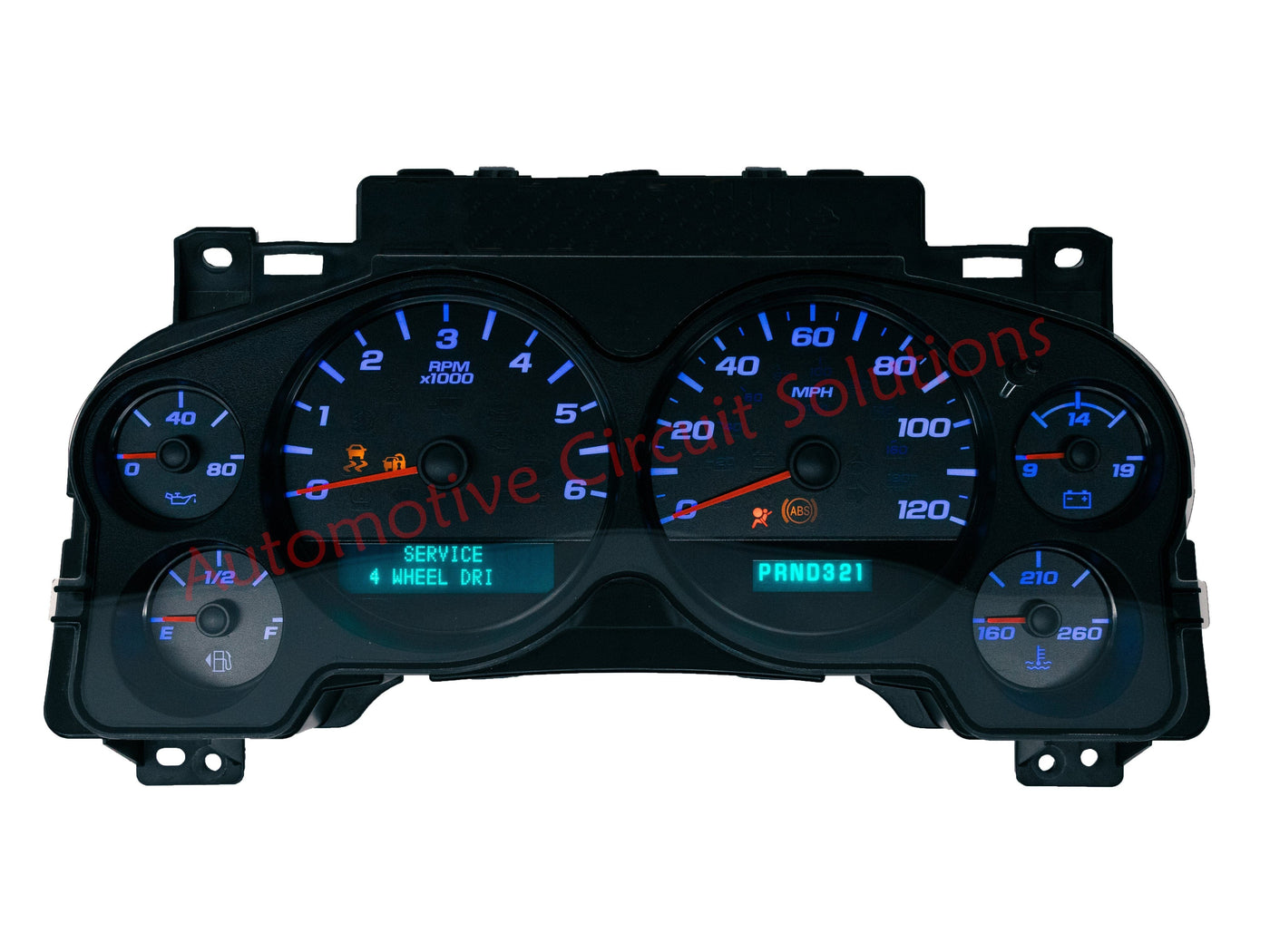 07+ Chevrolet Silverado Tahoe Avalanche Speedometer Cluster Display Repair mws_apo_generated Automotive Circuit Solutions Display Repair Only Blue LEDs #MWS Options 3392598929 